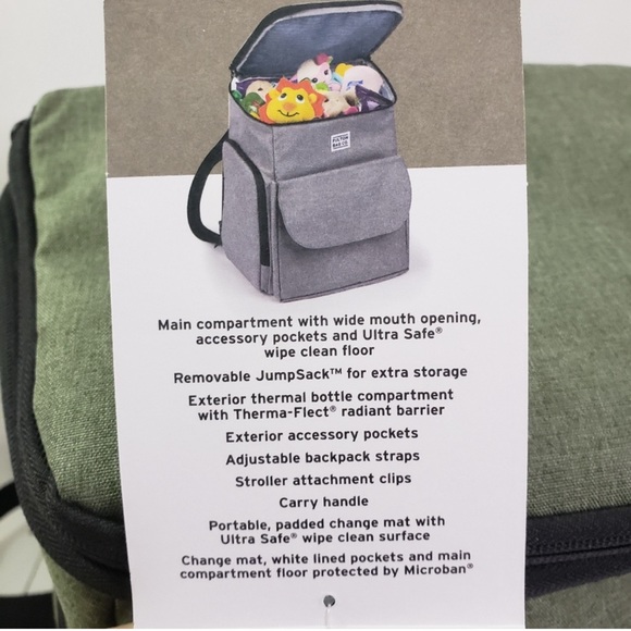 Fulton Bag Co. Diaper Bag Backpack with Removeable Jumpsack & Changing Pad New! - Picture 5 of 8